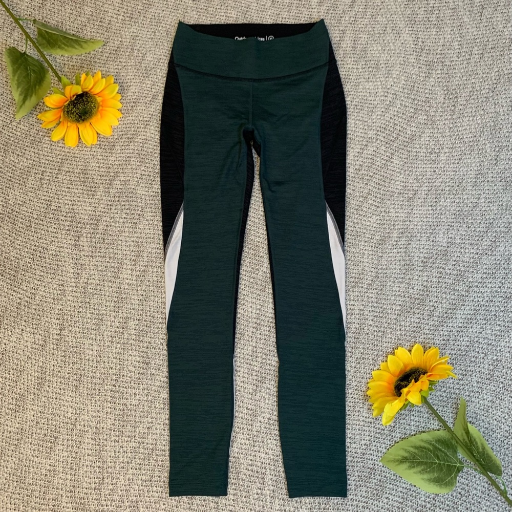 Outdoor Voices Ankle Leggings Emerald Green, White, Black